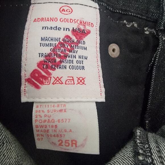 AG Adriano Goldschmied Zipper Ankle The Doris Dark Wash Low Rise Jeans - Picture 13 of 14